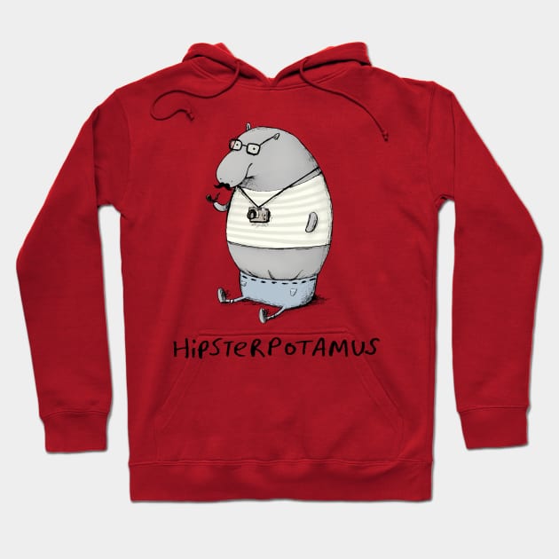 Hipsterpotamus Hoodie by Sophie Corrigan